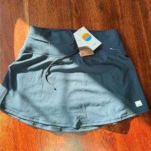 Vuori Black Performance Skort with Logo Patch